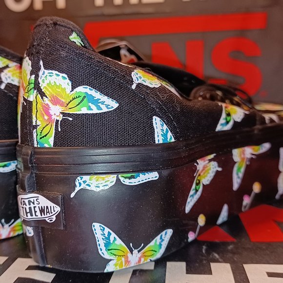 Vans Men's 4/Women's 5.5 Authentic Stacked Morph Blackout Glow In The Dark - Picture 4 of 14